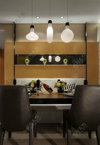 现代简约风室内设计餐厅效果图