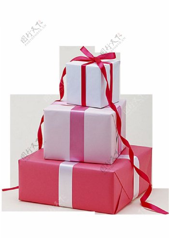 粉色包装礼盒素材图片