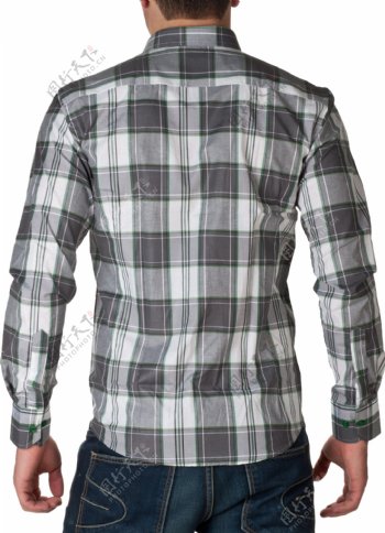 条纹格子衬衫免抠png透明图层素材
