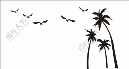 椰树海鸥