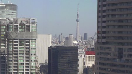 东京晴空塔建筑物之间
