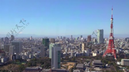 东京铁塔与天际线