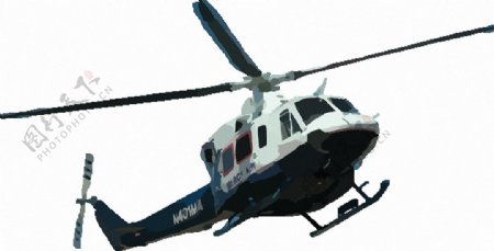 白色军用直升机免抠png透明图层素材