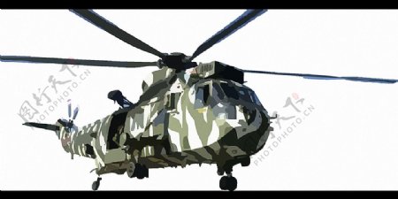 大型军用直升机免抠png透明图层素材