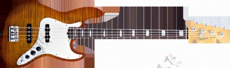 棕色低音电吉他免抠png透明图层素材