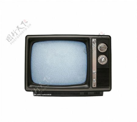老式黑色电视机元素