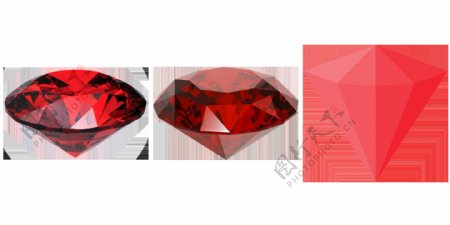 天然红宝石免抠png透明图层素材
