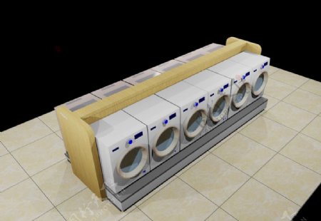 洗衣机展柜CAD3D模型