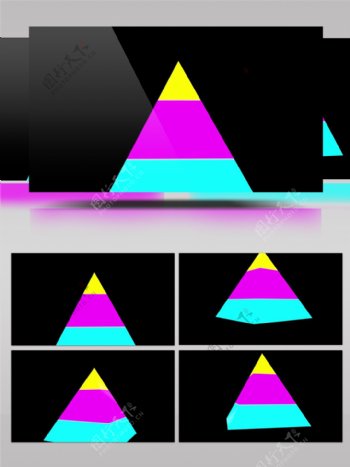 彩色三角形视频素材