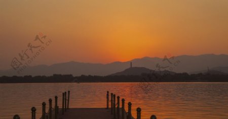 昆明湖日落
