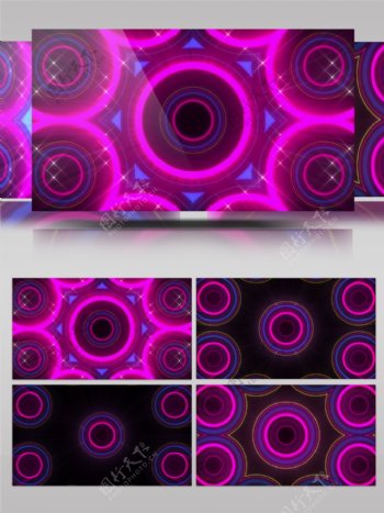 紫色创意圆环视频素材