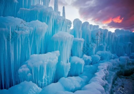 冰天雪地冬天雪景