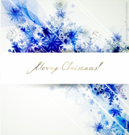 蓝紫色圣诞节贺卡背景矢量素材