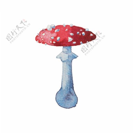 白石蘑菇卡通透明素材