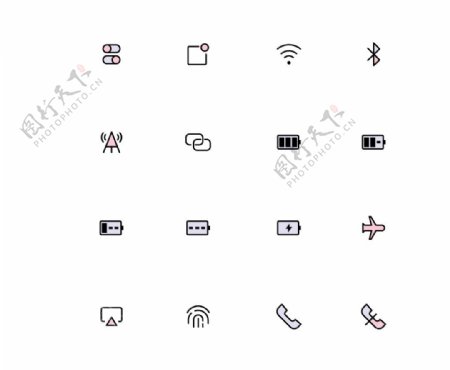 16款网络信号ui图标icon