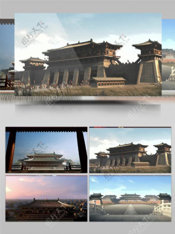 中国风大气宫殿皇宫高清视频素材