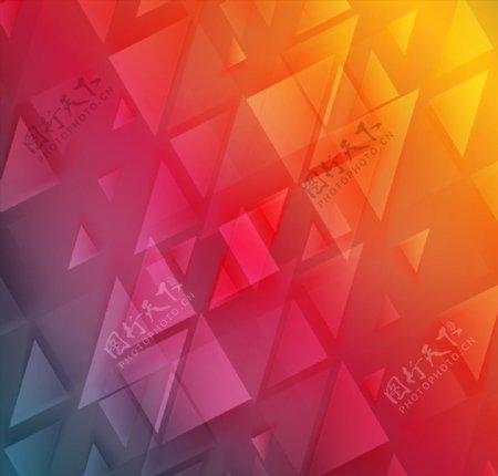 彩色立体几何造型矢量素材
