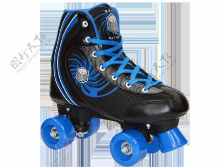 蓝黑颜色溜冰鞋免抠png透明素材