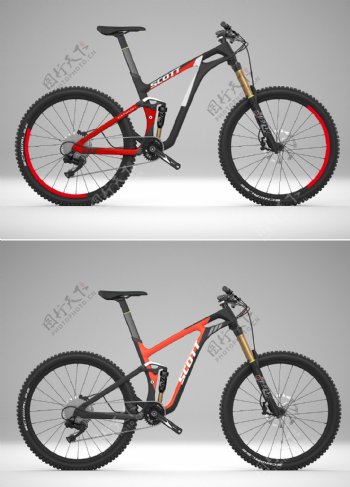 简洁山地自行车3D建模及渲染设计
