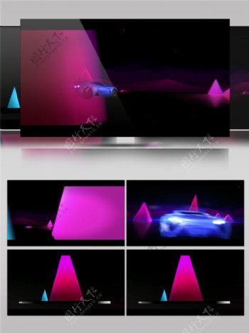 紫色光束舞台高清视频素材