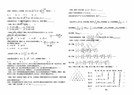 数学冀教版2009中考试题实数与规律
