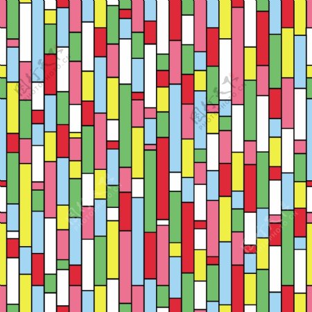 色彩缤纷几何竖条背景矢量素材