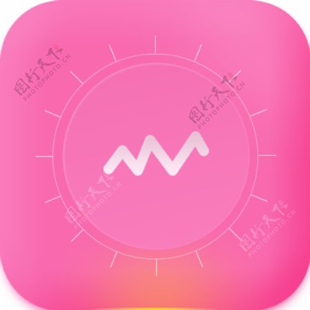 粉色偏平化icon