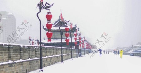 雪后西安城墙