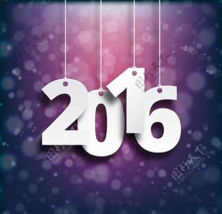 紫色新年数字背景