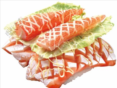 鱼腩蟹柳寿司