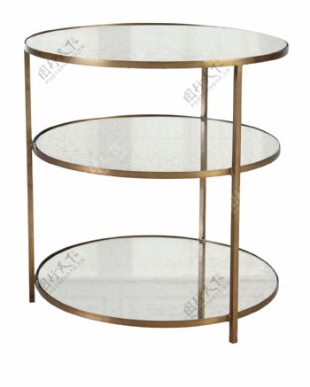 三层玻璃圆形桌子设计
