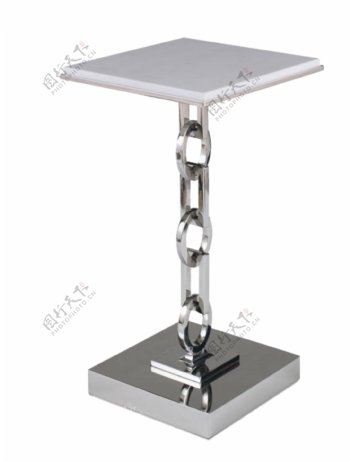 金属银箔方形桌子设计