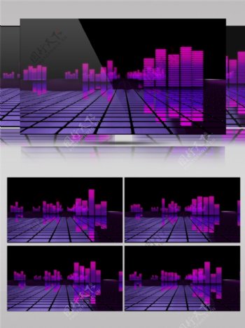 紫色方格光束视频素材