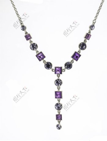 紫色钻石项链
