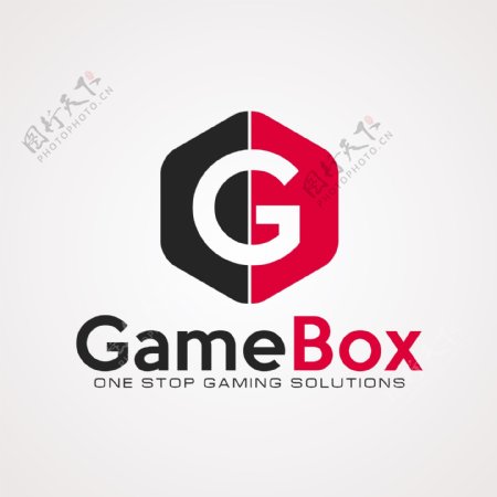 红色和黑色游戏初始化logo模板