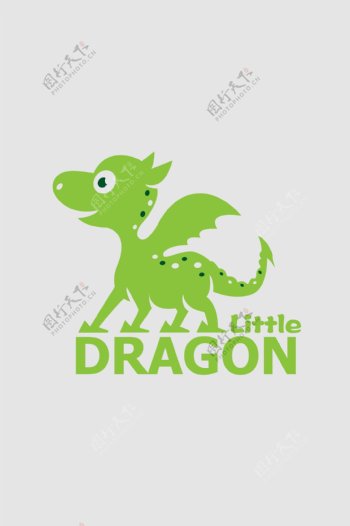 恐龙卡通logo标志