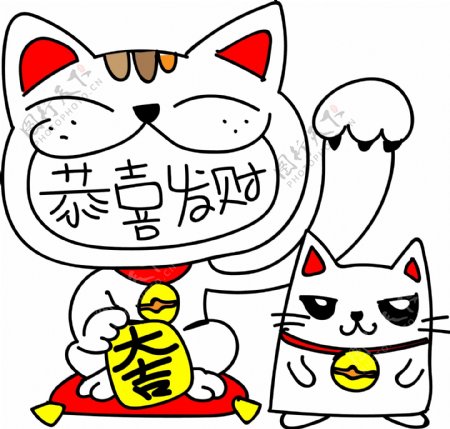 卡通招财猫