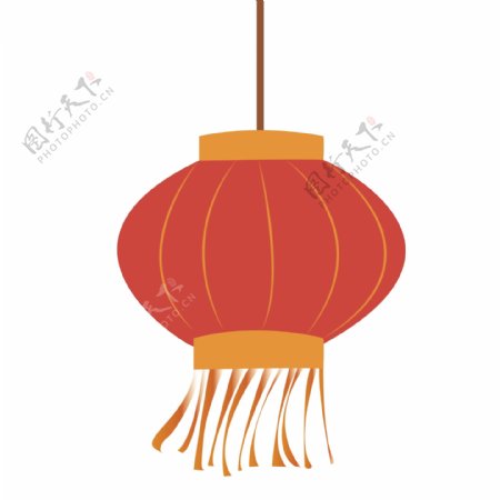 中国风喜庆彩色灯笼卡通手绘