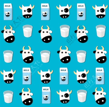 牛奶图案