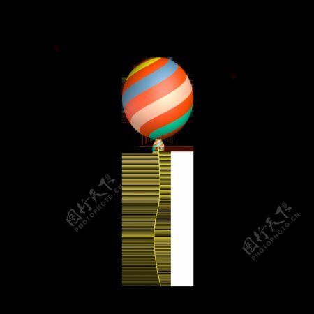 C4D气球七夕气球渐变气球3D元素原创商用元素