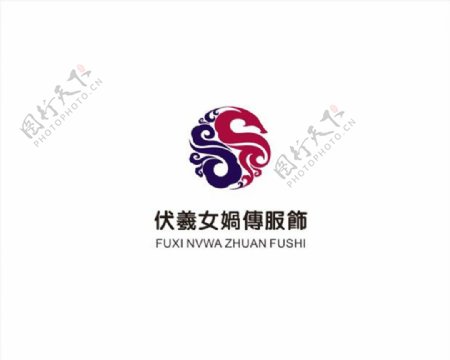 古典龙凤阴阳调和标志logo