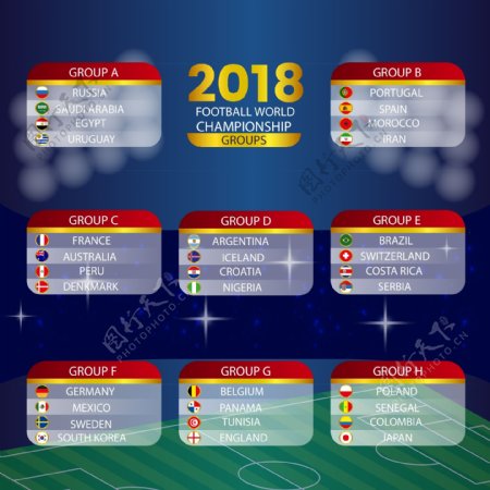 世界足球锦标赛小组赛素材