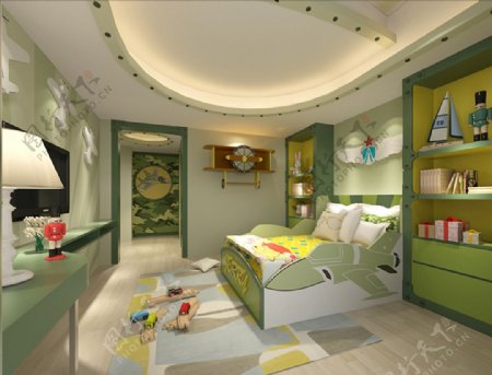 儿童房3D场景模型