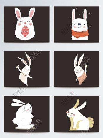 复活节可爱兔子素材