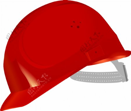 矢量红色安全帽元素