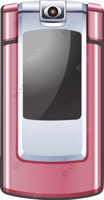 矢量粉色手机元素