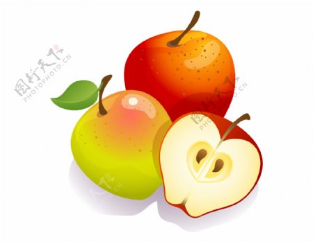 手绘水果苹果元素