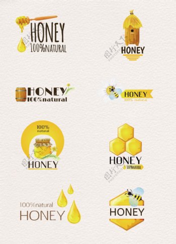 蜂蜜主题设计图标