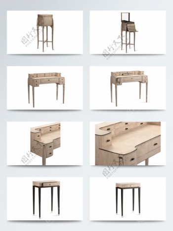 中国风原木色桌椅图片