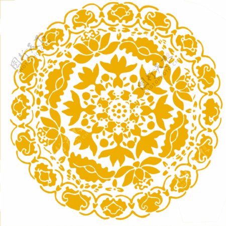 中国风金色传统底纹花纹